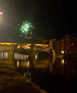 Fireworks over the Ponte Vecchio